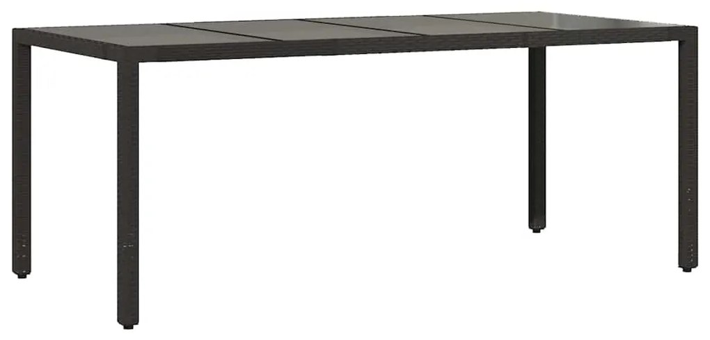 9 pcs conjunto de bistrô p/ jardim c/ almofadões vime PE preto