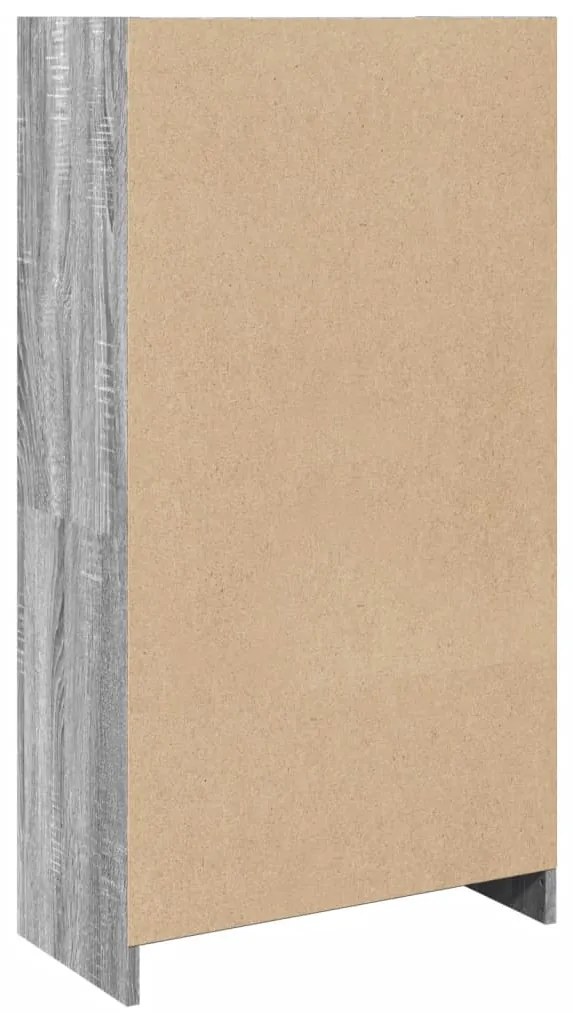 Estante 57x28,5x107,5 cm derivados de madeira cinzento sonoma