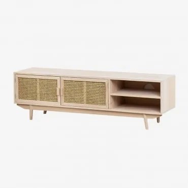 Móvel Tv 150x40 Cm Em Madeira Ralik Madeira Natural Clara - Sklum