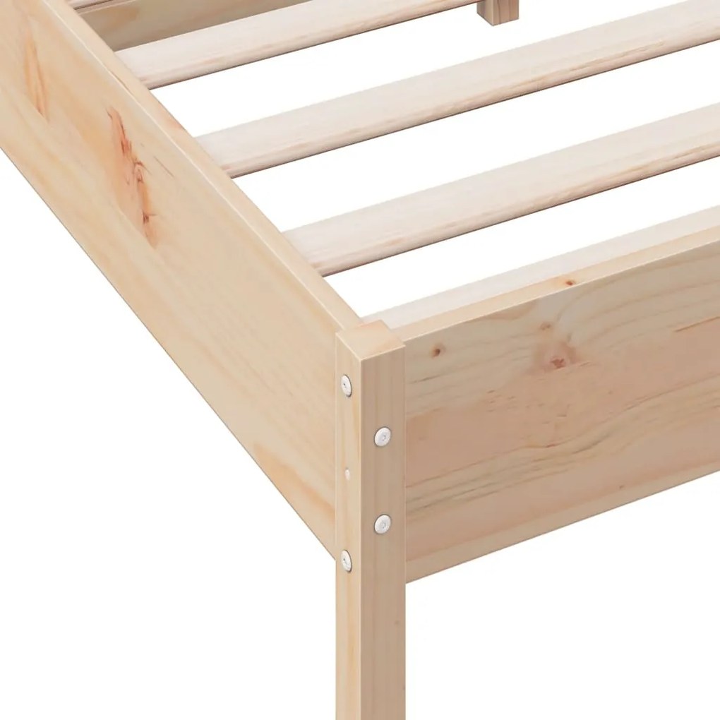 Cama sem colchão 140x190 cm madeira de pinho maciça