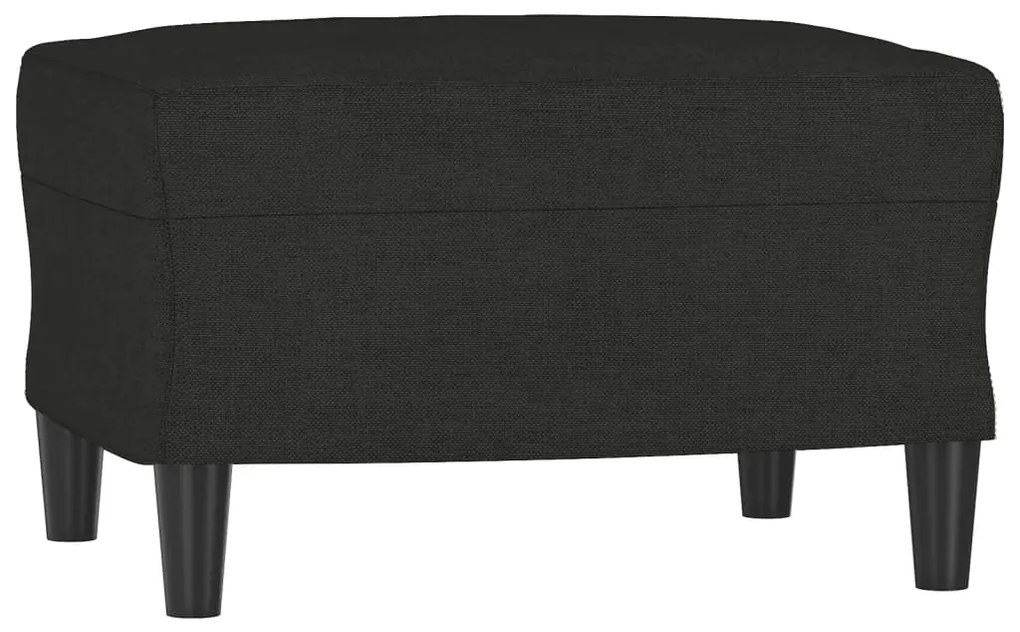 Poltrona com apoio de pés 60 cm tecido preto