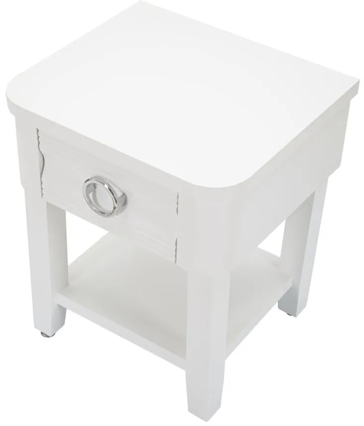 MESA DE CABECEIRA SHINE 45X40X54 CM BRANCA