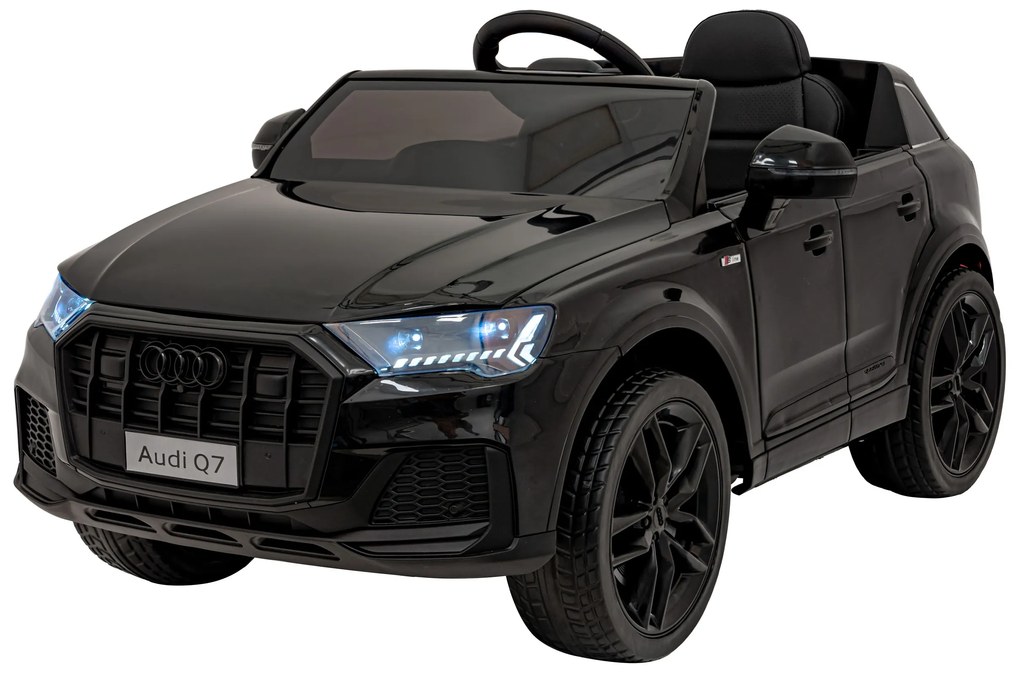 Carro elétrico para Crianças 12V Audi Q7 NEW LIFT Rodas de EVA, Assento de couro Preto