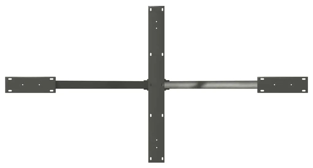 Pé de mesa de jantar em formato de aranha, antracite, 150x78x(72-73) c