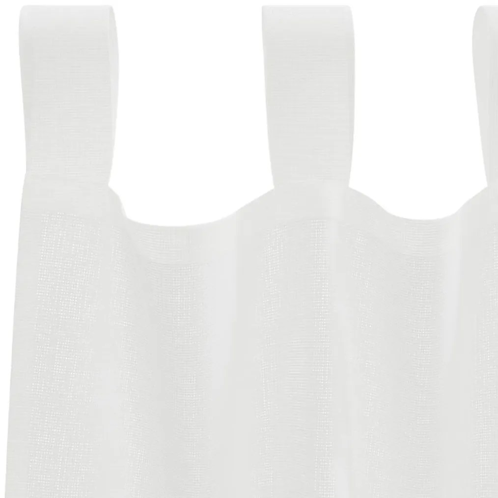 Cortinas de voile com laços 2 pcs branco 140x245 cm