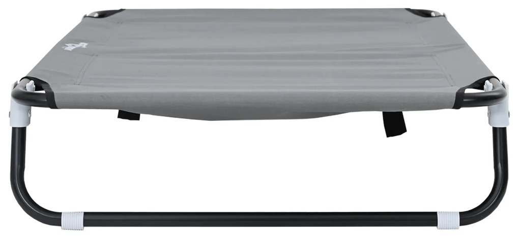 Cama de Cão Dobrável Cinza Claro Estrutura de Metal, Cama de Tecido