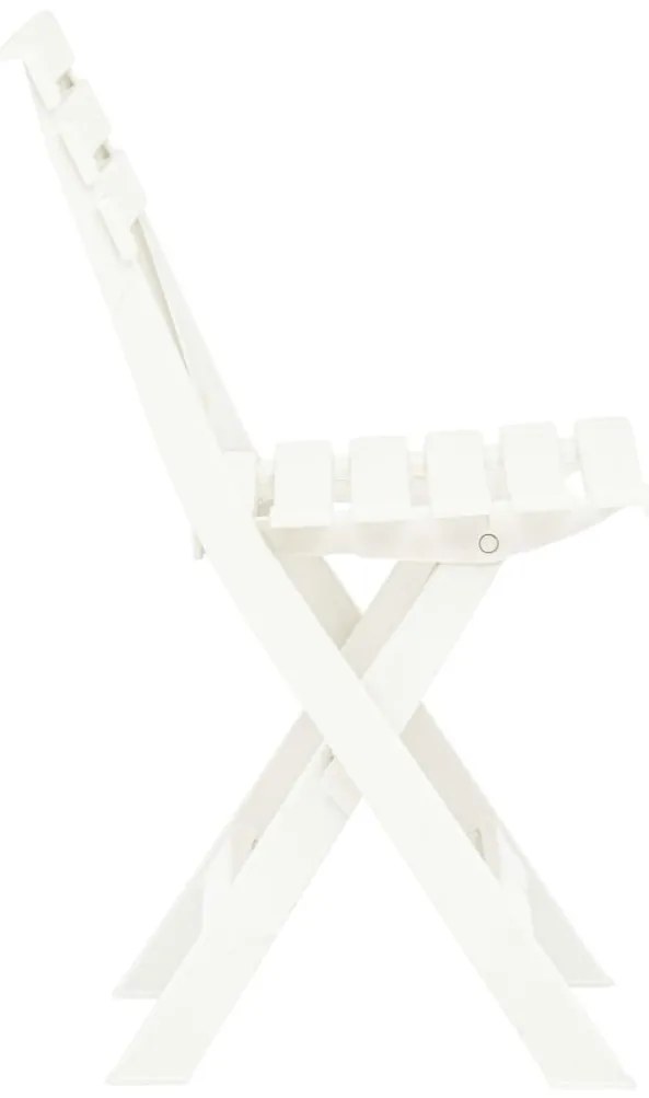 Cadeiras de jardim dobráveis 2 pcs plástico branco