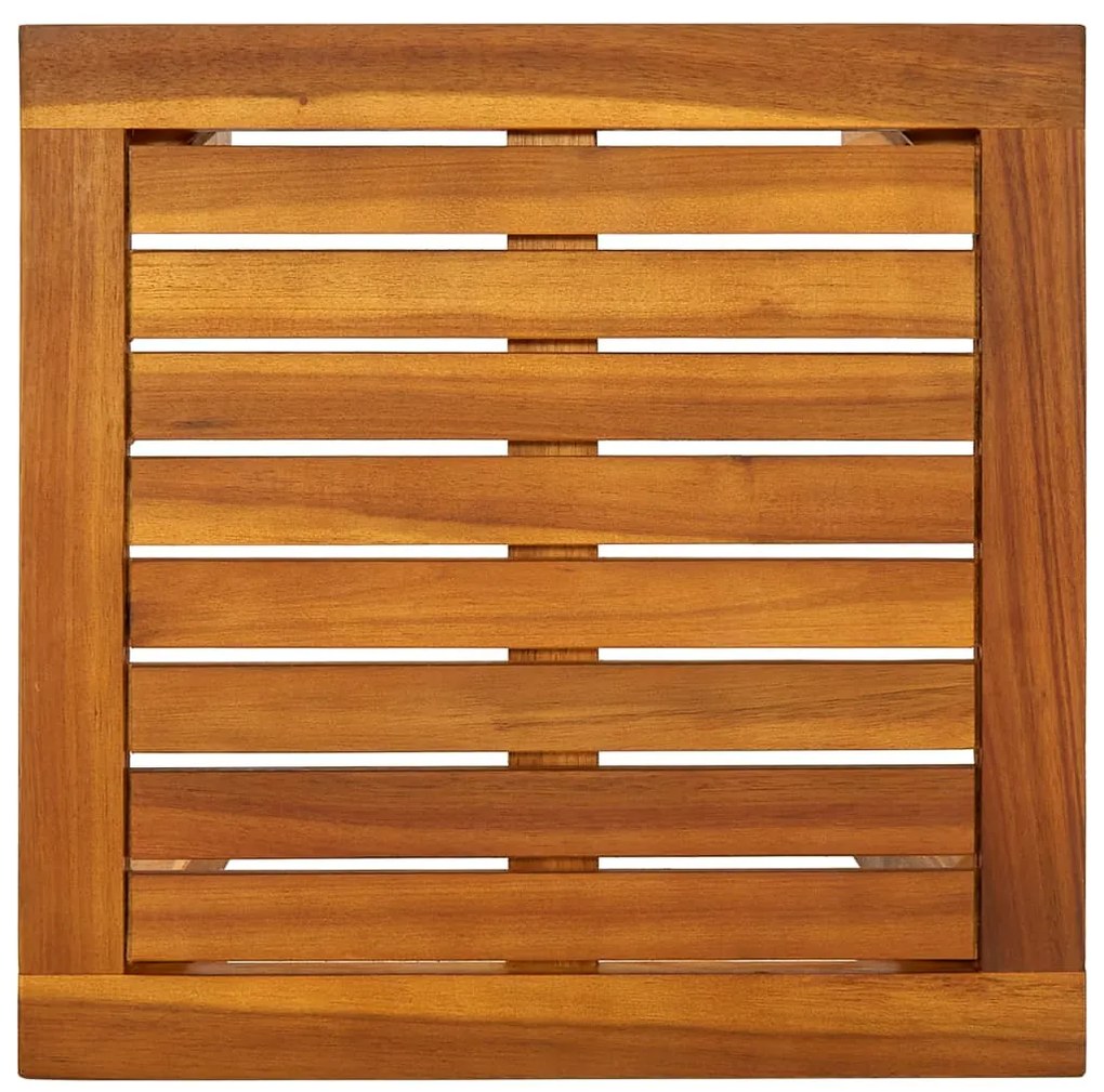 Espreguiçadeira com mesa madeira de acácia maciça e textilene