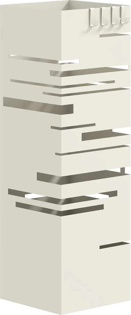 HOMCOM Suporte para Guarda-chuvas Autoportante Quadrado em Metal, Bege | Aosom Portugal