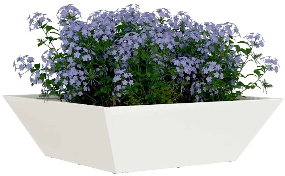 Cachepô Jardim Branco 50x50x15 cm Aço