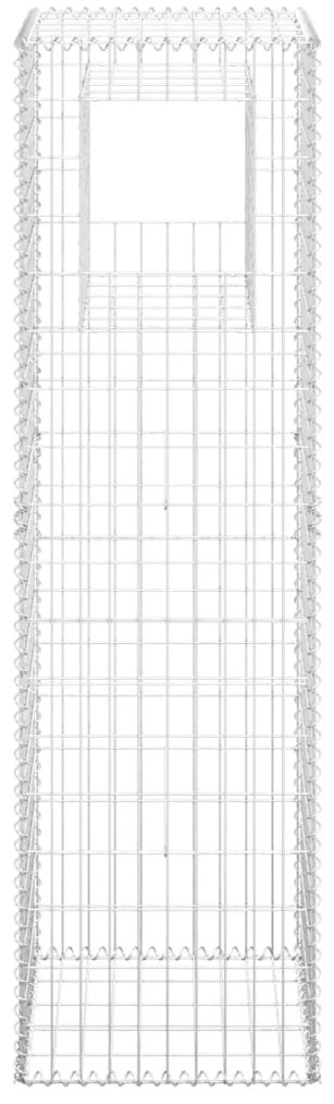 Postes/cestos gabião 2 pcs 50x50x180 cm ferro