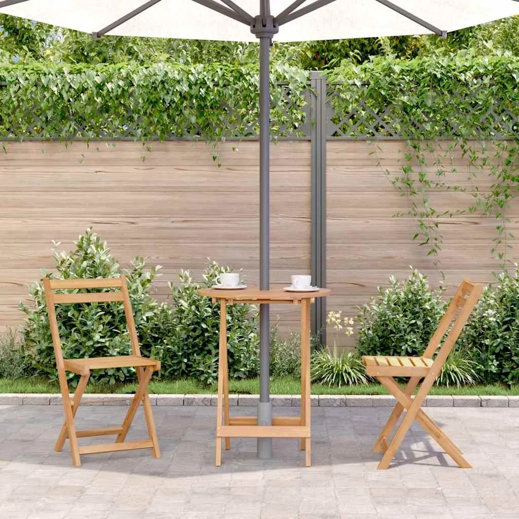 Mesa de jardim dobrável 60x75 cm madeira de acácia maciça