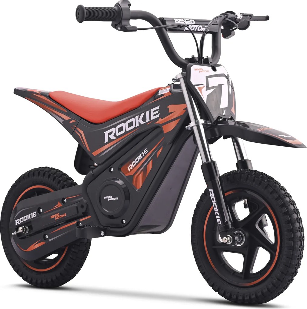 Mota elétrica para crianças ROOKIE 24 V (12"), bateria de lítio, motor sem escovas de 250 W, travão de disco Vermelha