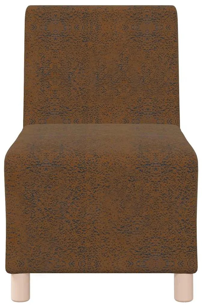 Poltrona em camurça artificial 55 cm castanho