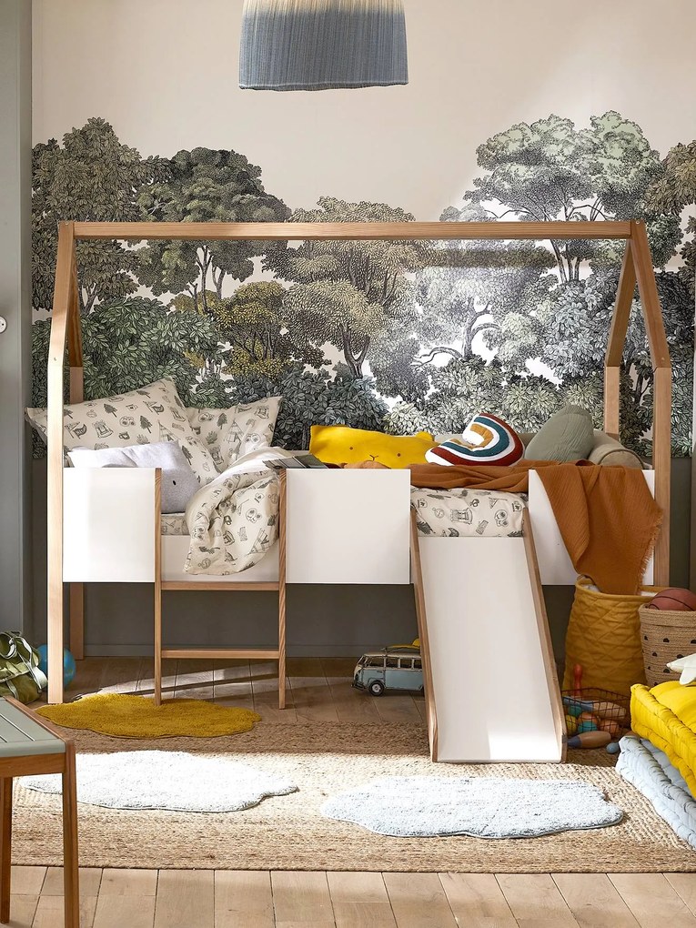 Cama Cabana com escorrega branco