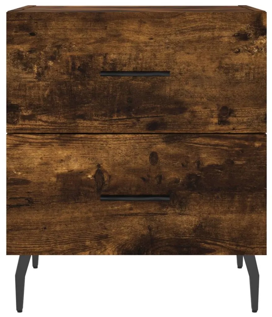 Mesa de cabeceira 2 pcs derivados de madeira carvalho fumado