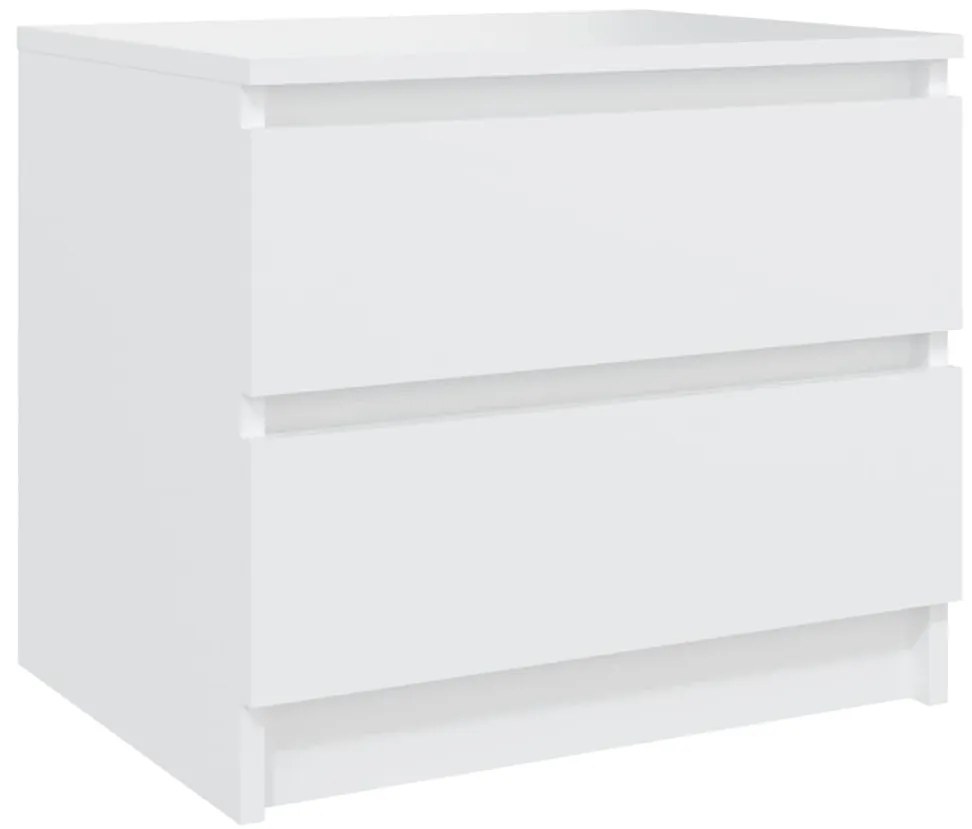 Mesas de cabeceira 2 pcs derivados de madeira branco
