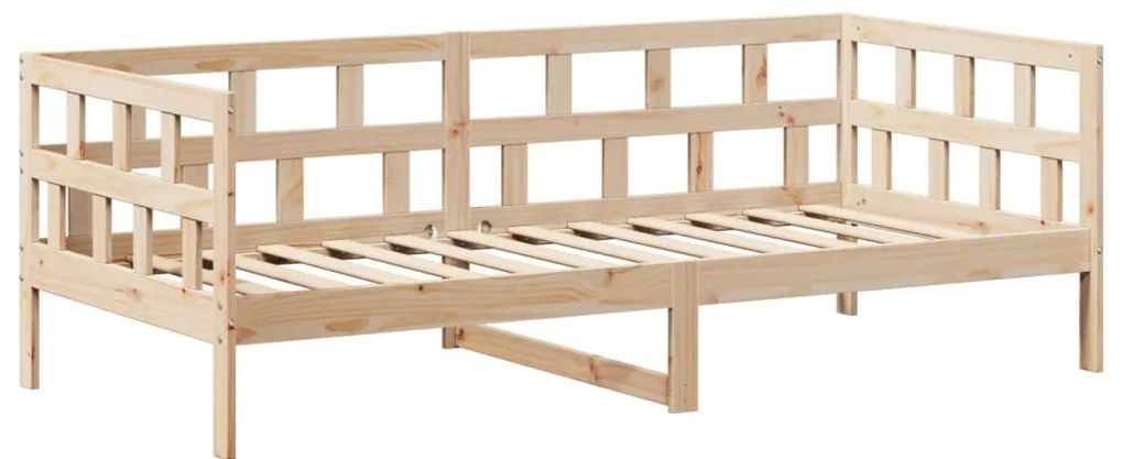 Conjunto de sofá-cama com telhado 90x200 cm pinho maciço