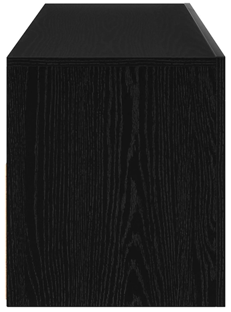 Estante para TV vidaXL com LED Carvalho Preto 120x35x40 cm Madeira de