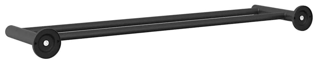 Suporte de Toalha Preto 61 x 14.5 x 5 cm Aço inoxidável