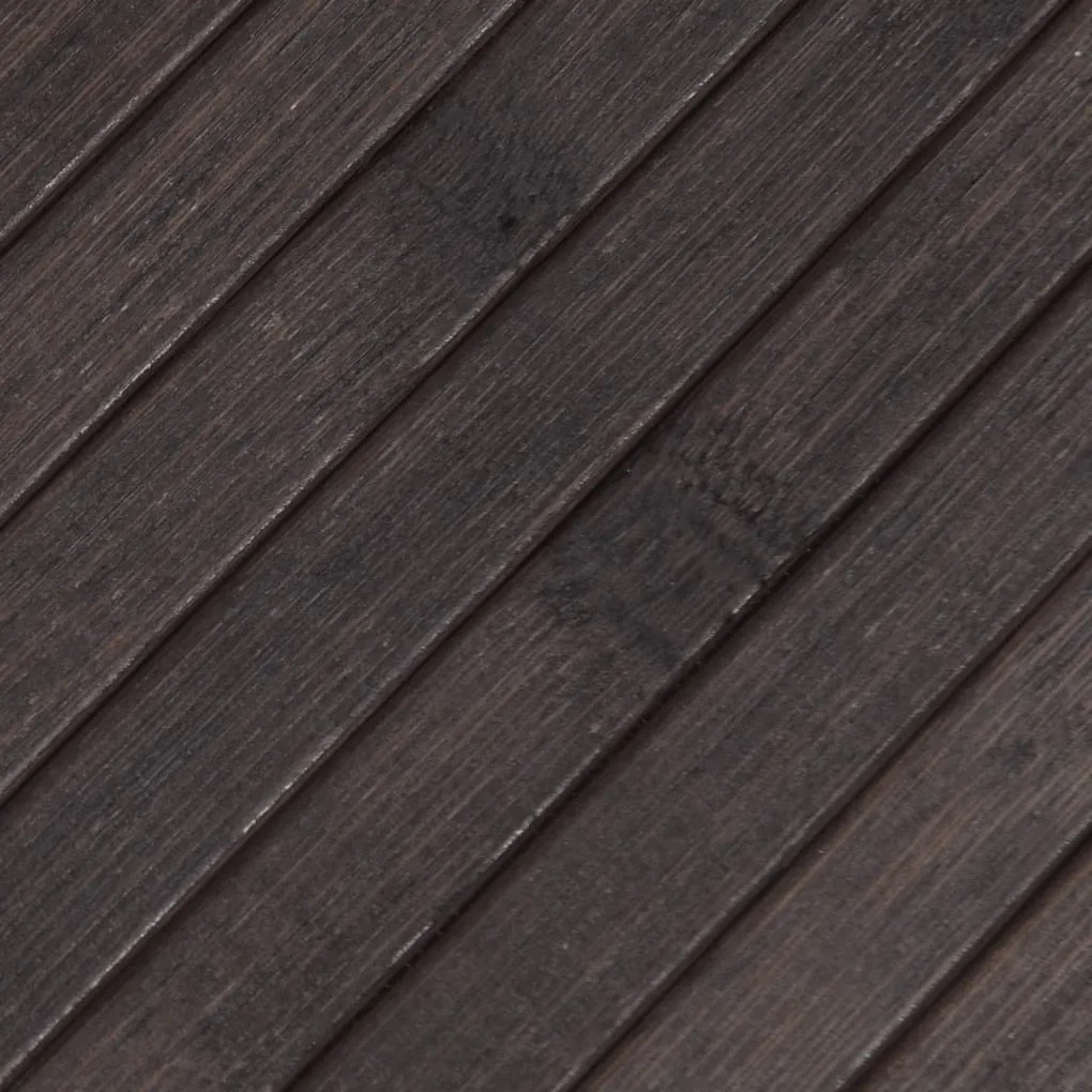 Tapete retangular 70x400 cm bambu castanho-escuro
