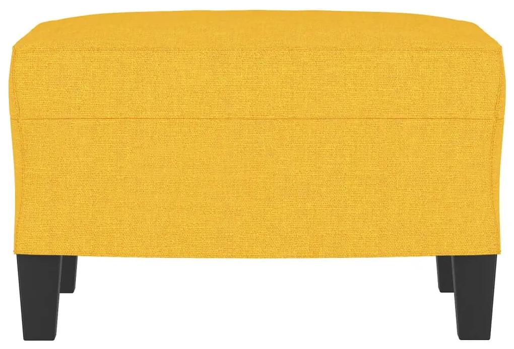 Apoio de pés 60x50x41 cm tecido amarelo-claro
