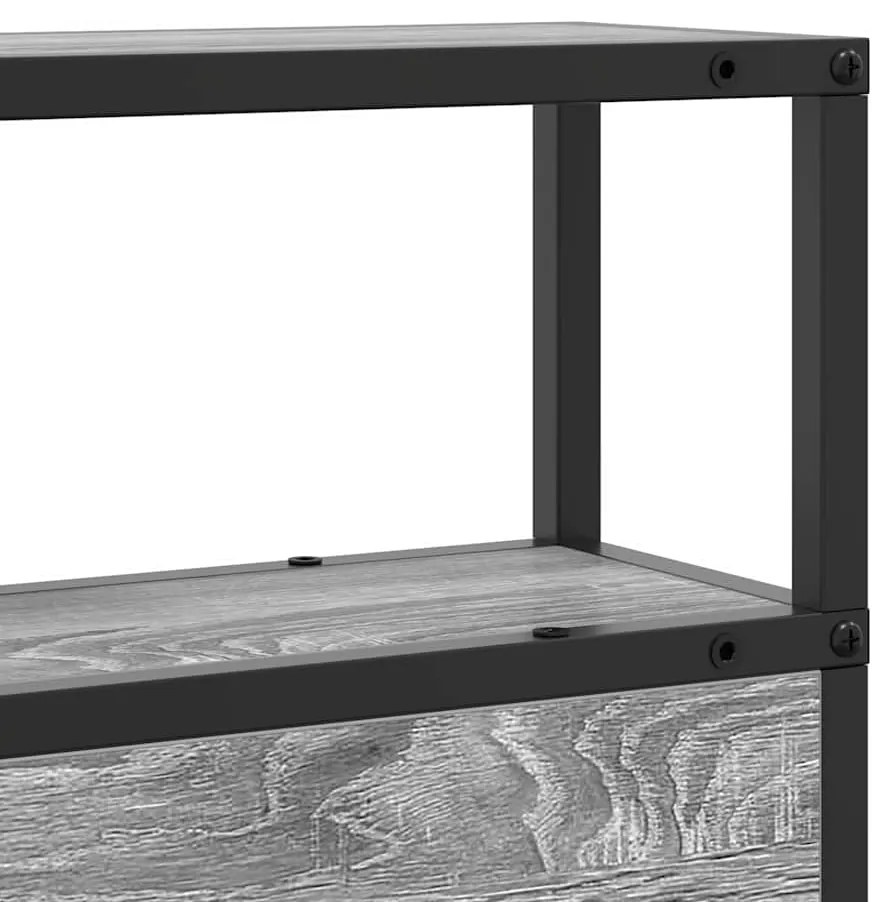 Cabeceira de armazenamento com cabeceira Cinza sonoma 160 cm