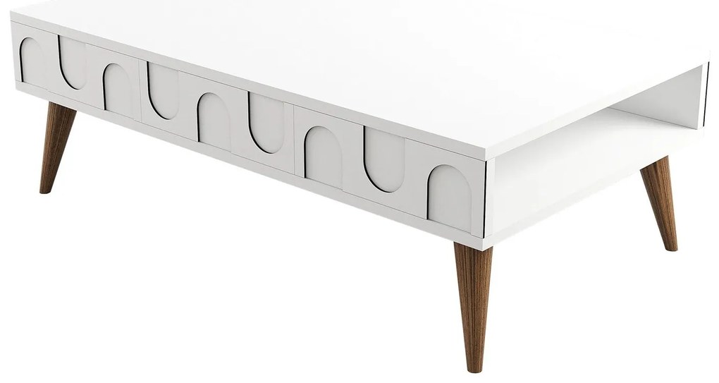 Mesa de Centro Lyon – Branco Noz – 105x34,6x60 cm
