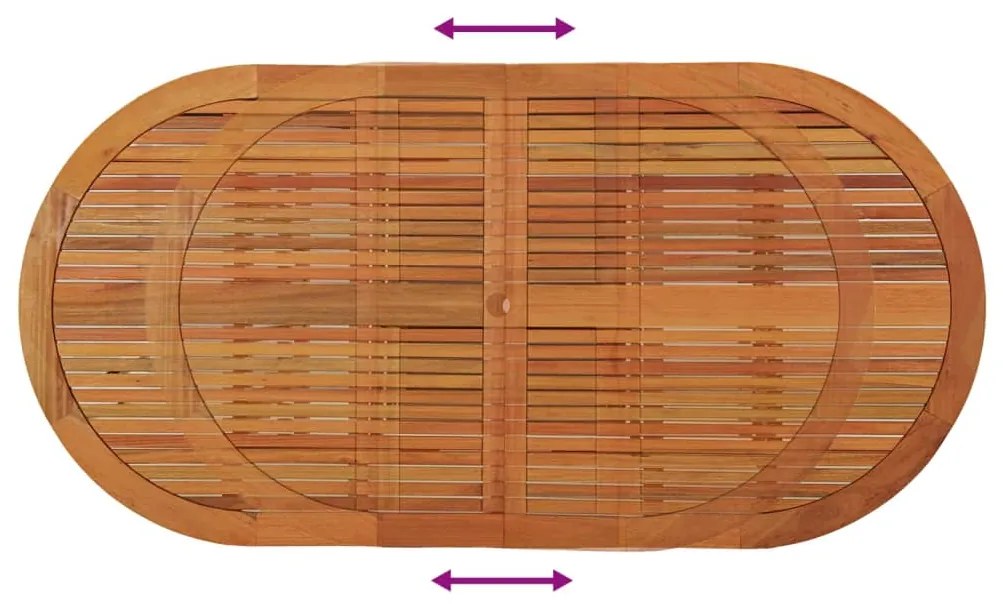 Mesa de jardim 200x100x75 cm madeira de eucalipto maciça