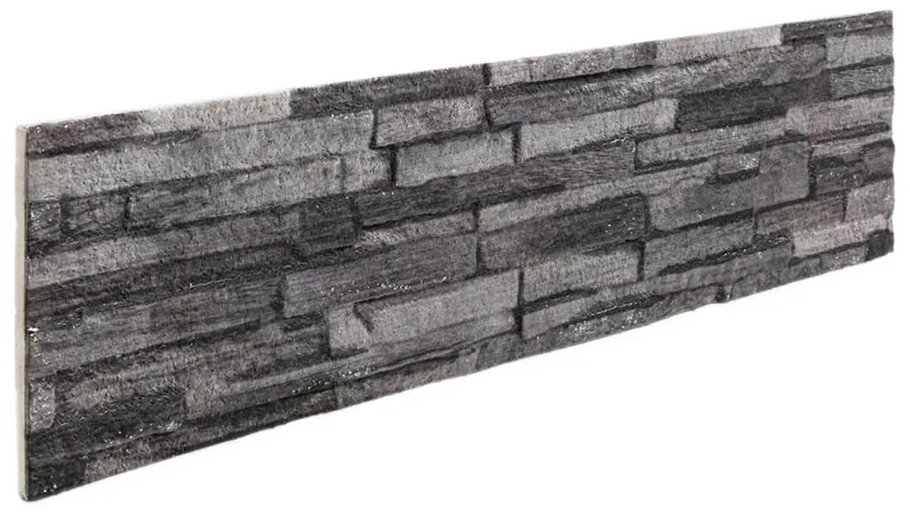 Painéis de parede 3D 14 pcs 100x25 cm EPS antracite