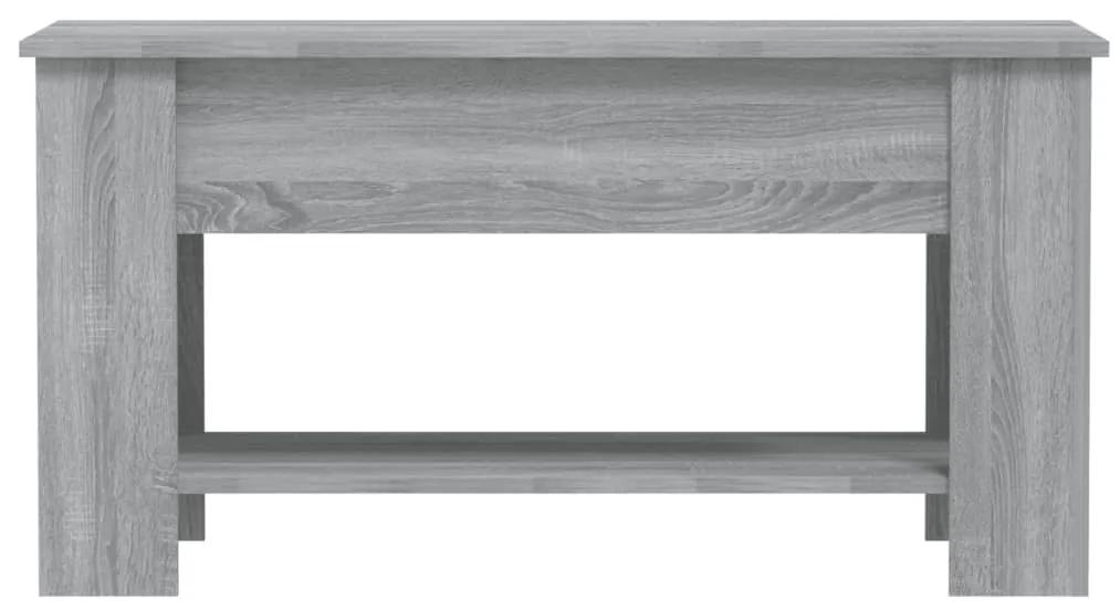 Mesa de centro 101x49x52cm derivados de madeira cinzento sonoma