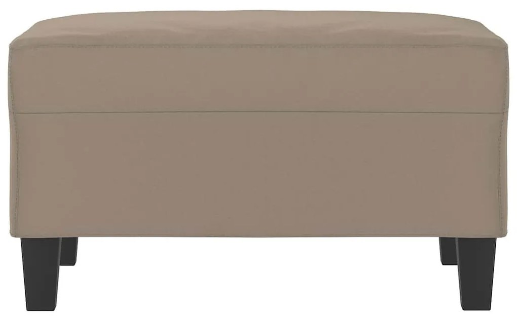 Apoio de pés 70x55x41 cm microfibra cinzento-acastanhado