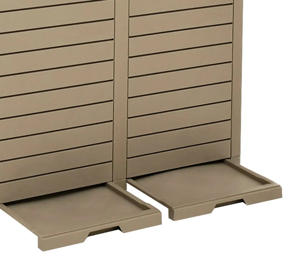 Caixote lixo exterior 78x41x86 cm polipropileno castanho-claro