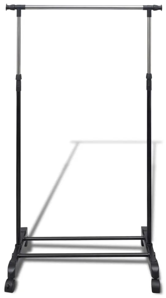 Cabide para roupas ajustável 4 rodas 1 varão