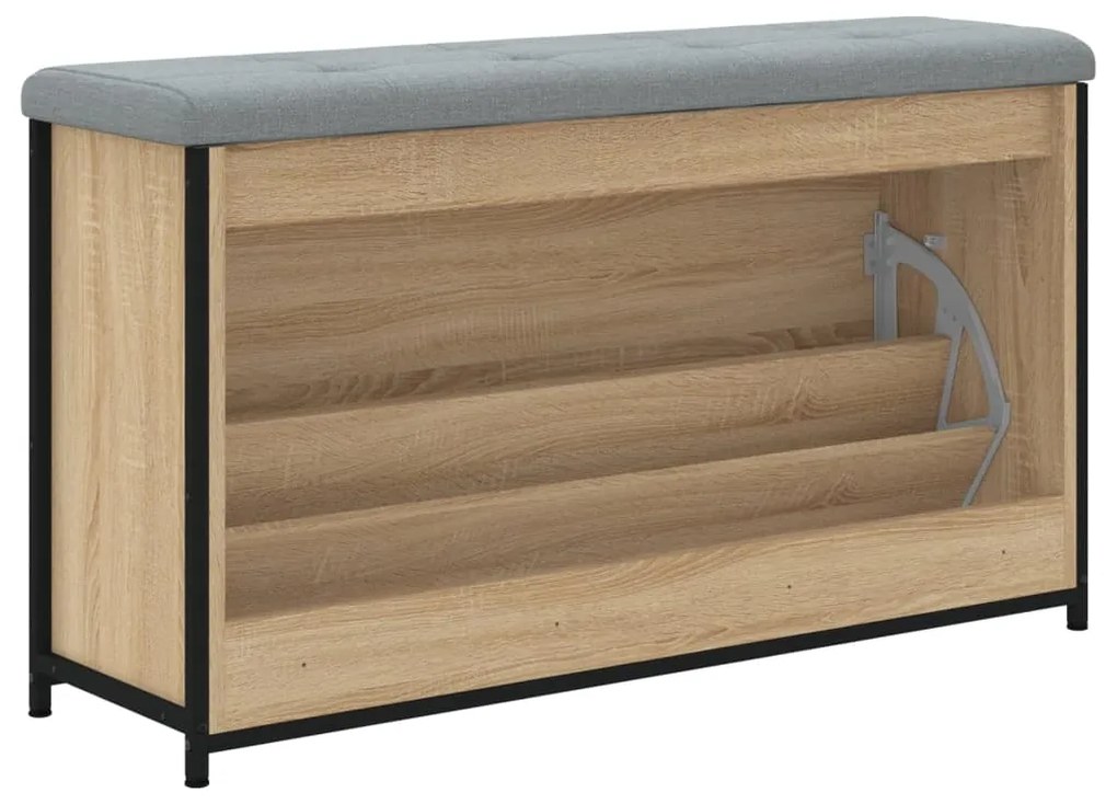 Banco sapateira c/gaveta articulada 102x32x56cm carvalho sonoma