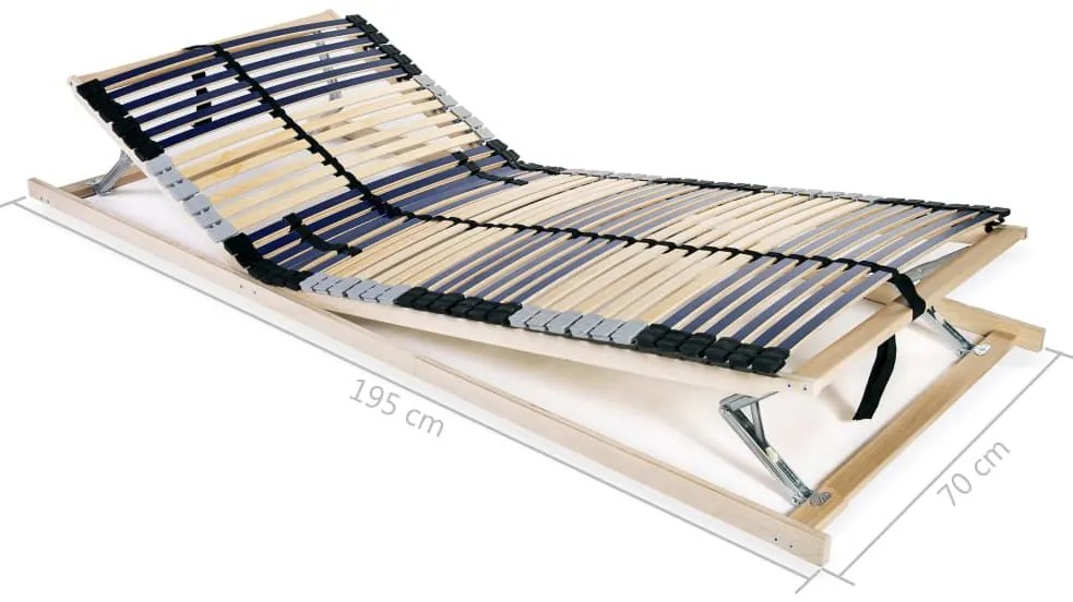 Estrado de ripas com 42 ripas 7 zonas 70x200 cm