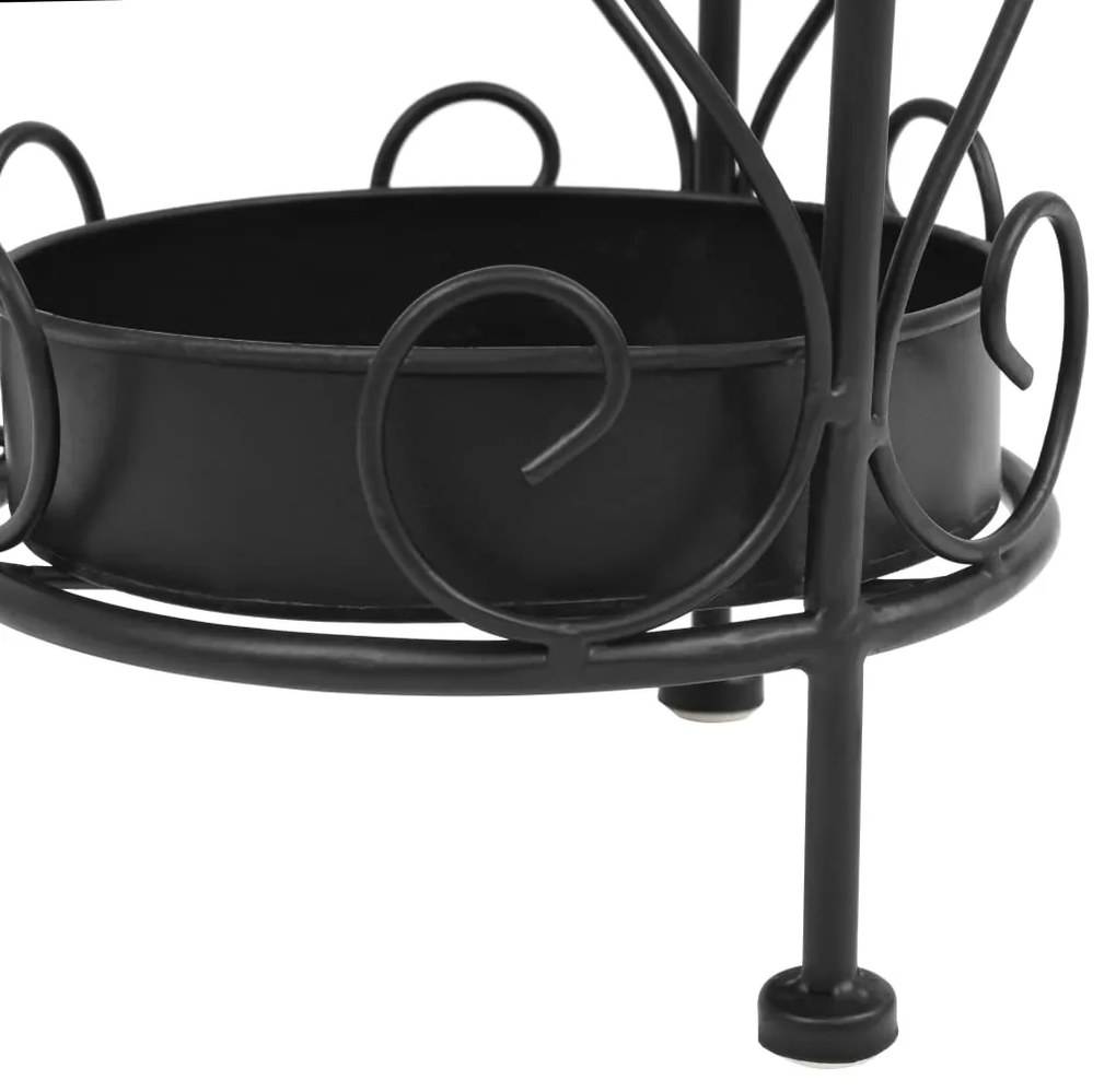 Suporte para guarda-chuvas estilo vintage metal 26x46 cm preto