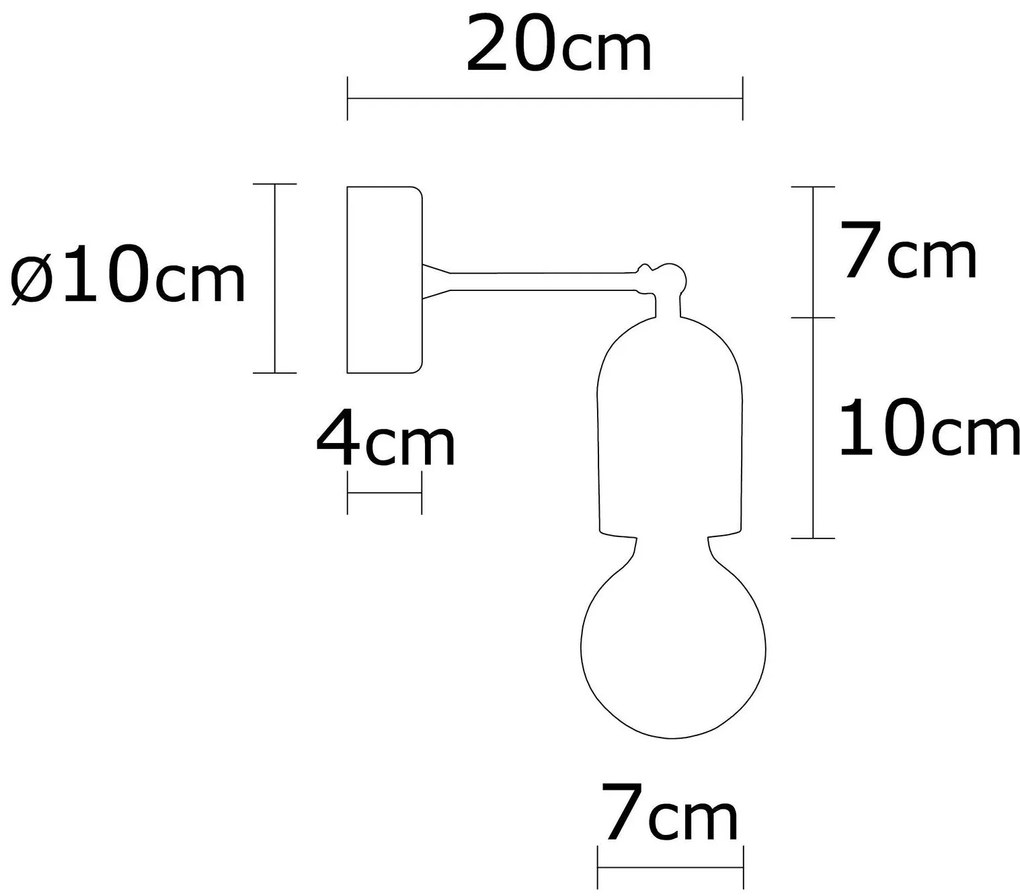 Candeeiro de Parede Datca – Natural – Diâmetro 7 cm x Altura 20 cm