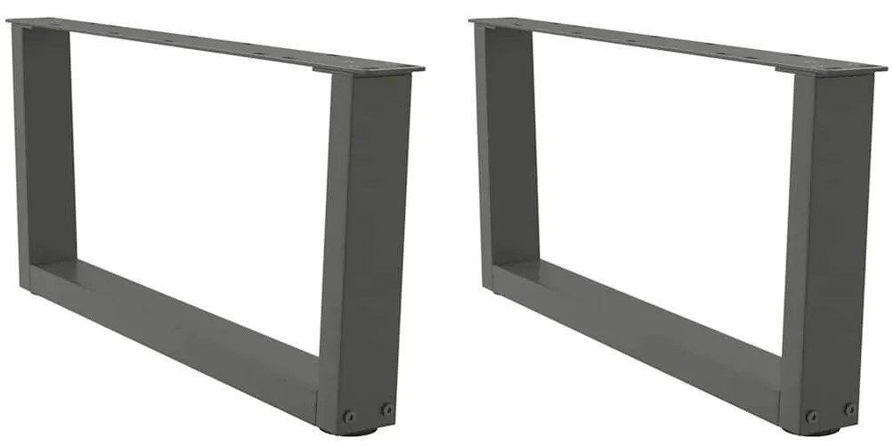 Pés para mesa de centro em V, 2 peças, antracite, 70x(30-31,3) cm, aço