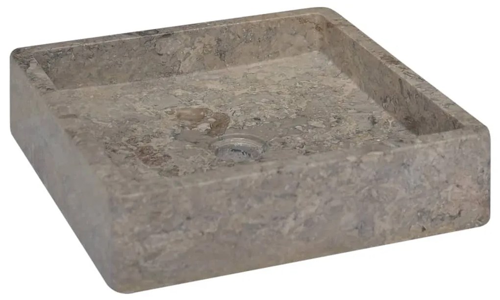 vidaXL Lavatório 40x40x10 cm mármore cinzento