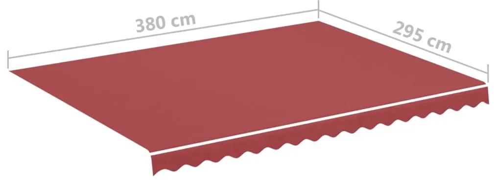 Tecido de substituição para toldo 4x3 m bordô