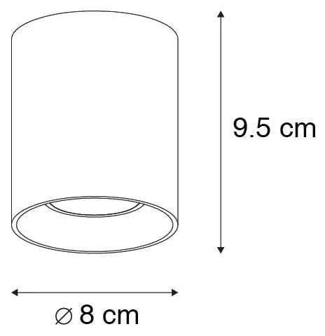 Foco embutido de design dourado GU10 50mm - Tubo Design,Moderno