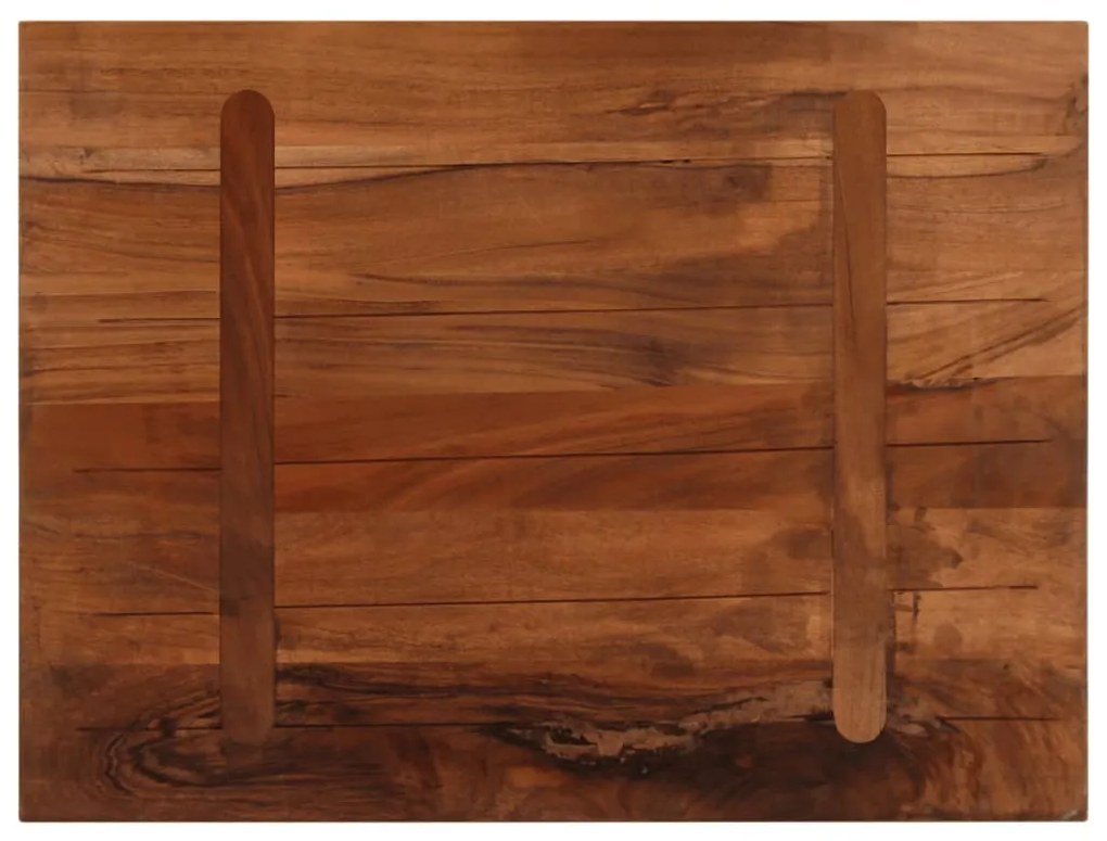 Tampo de mesa retangular 90x60x2,5 cm madeira recuperada maciça