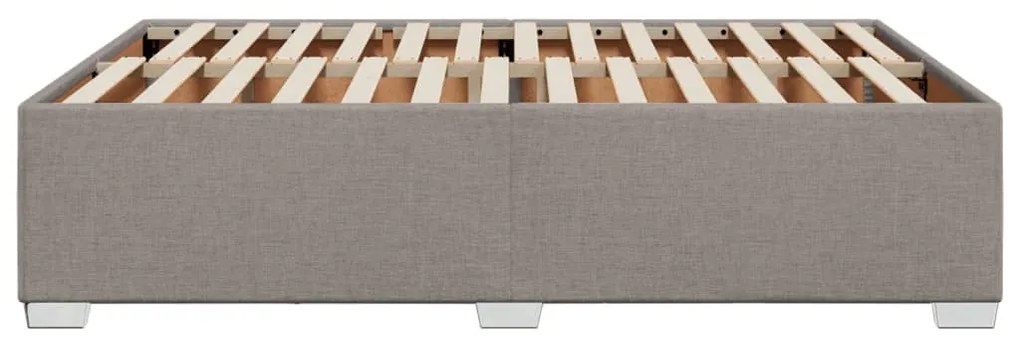 Cama sem colchão 140x190 cm tecido castanho-acinzentado