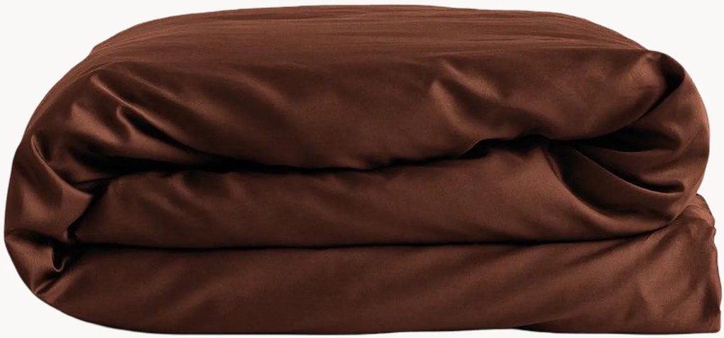 Capa de edredão em cetim de algodão Mahogany