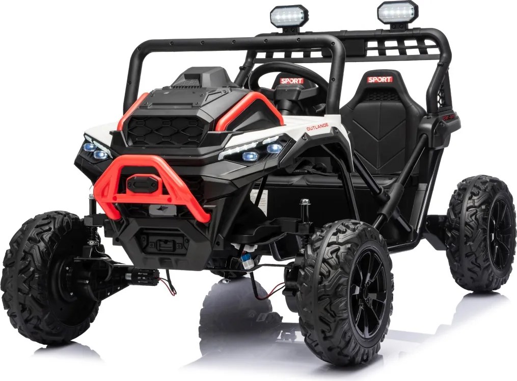 Carro elétrico para Crianças 3 a 8 anos, 12V 4x4 Buggy Sport OUTLAND, Rodas de espuma EVA, Controle remoto Branco
