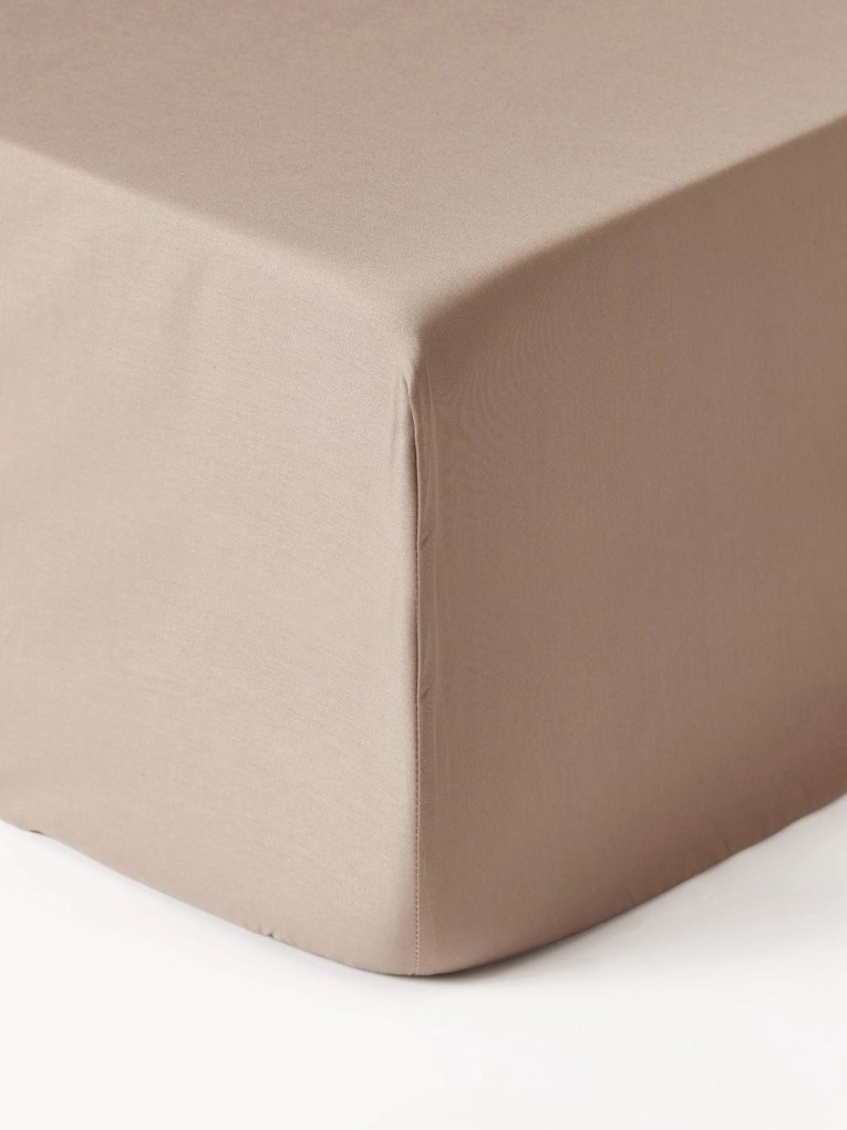 Lençol em cetim de algodão com elástico boxspring Premium