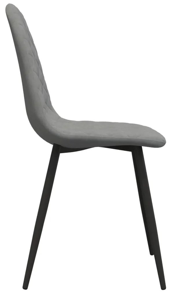 Cadeiras de jantar 2 pcs veludo cinzento-claro