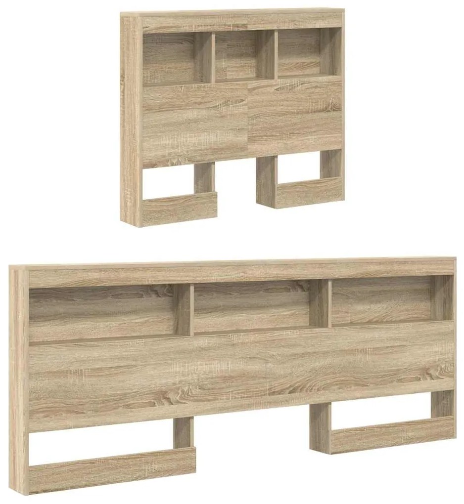 Cama Estante Carvalho Sonoma 75 x 190 cm em Madeira Projetada
