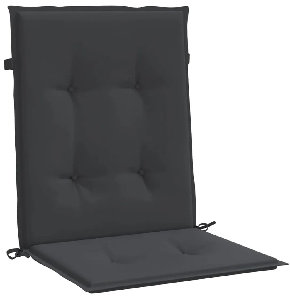Almofadões lombares p/ cadeiras de jardim 6pcs oxford preto